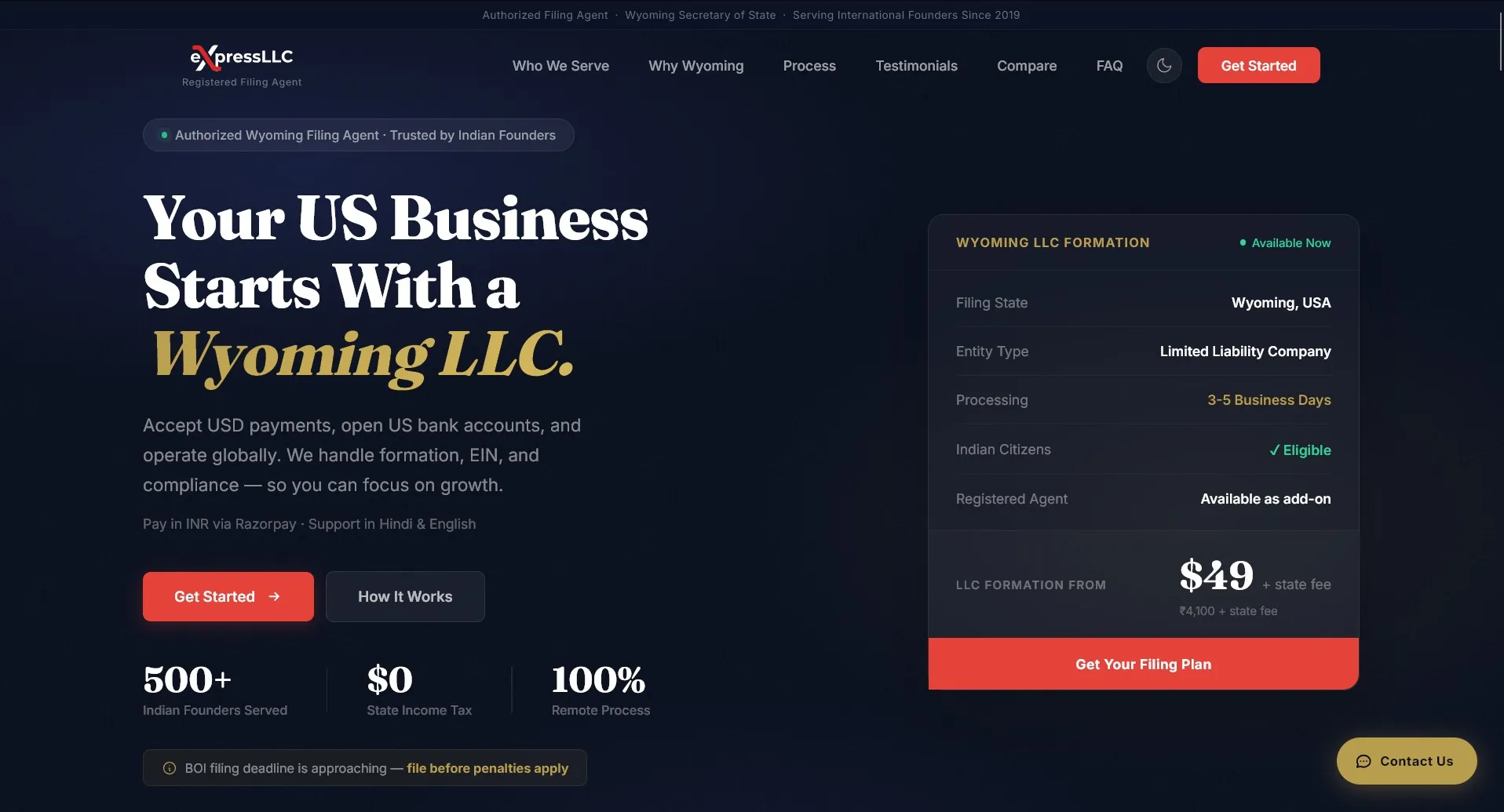 ExpressLLC — A $49 entry point into US incorporation