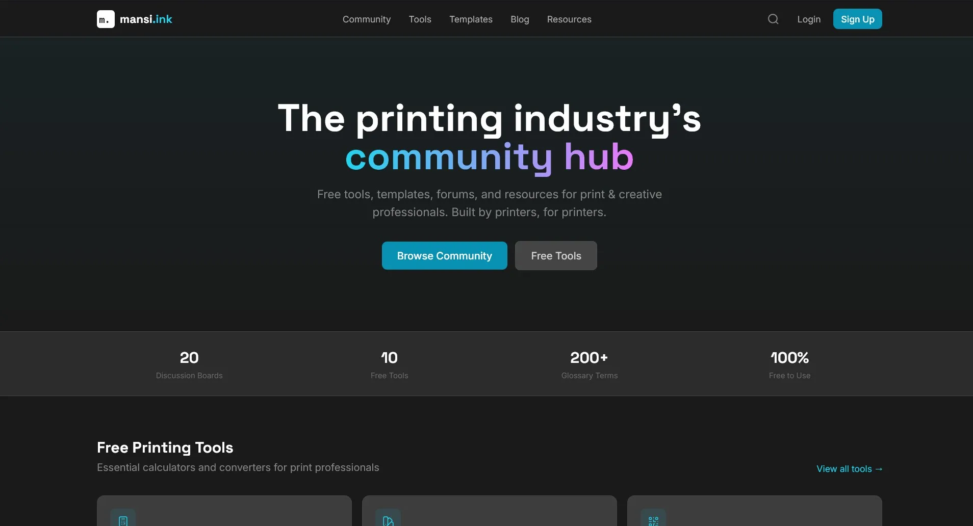 Mansi Ink — A trade hub for the printing industry