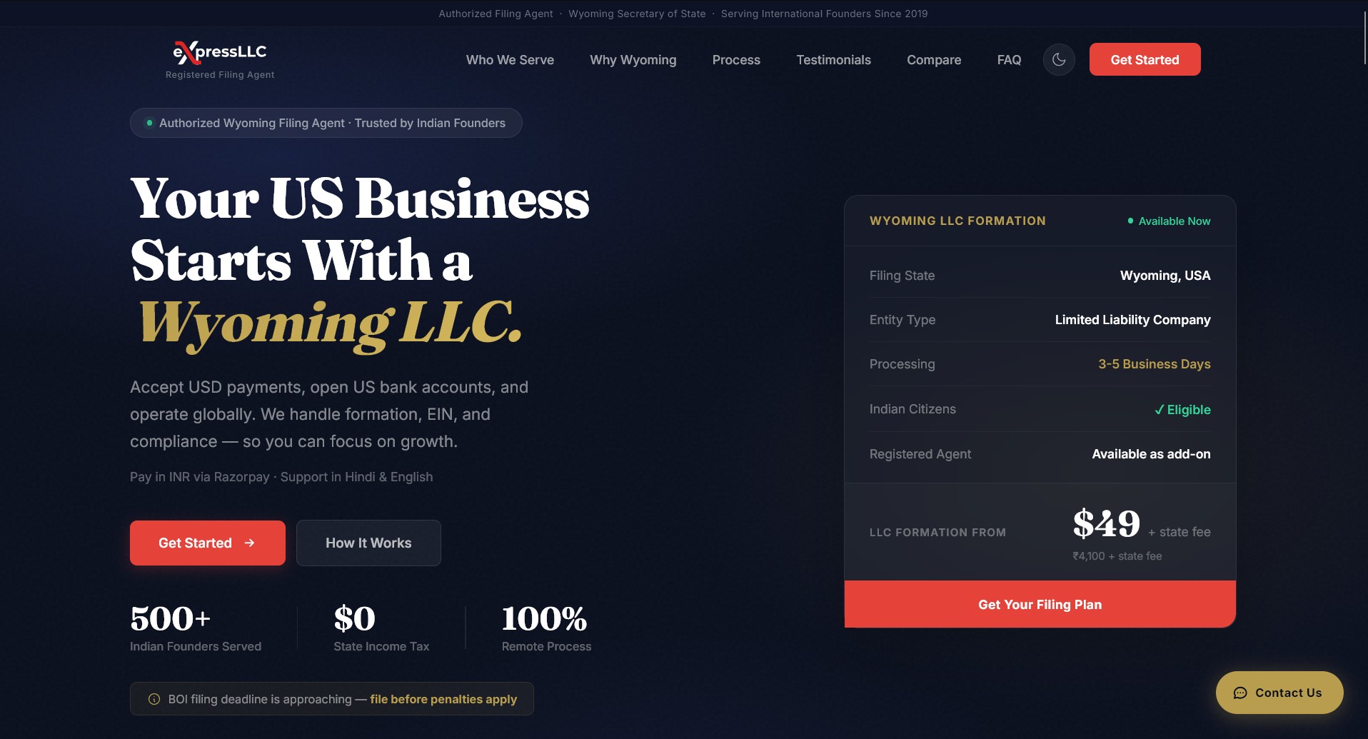 Express Register — LLC formation